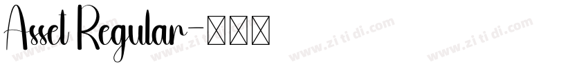 Asset Regular字体转换
